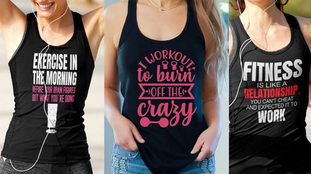 Workout shirts with Sayings